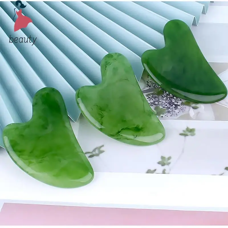 Natural Resin Gua Sha Massage Board Rose Quartz Guasha Plate Face Massager Scrapers Tools For Face Neck Back Body