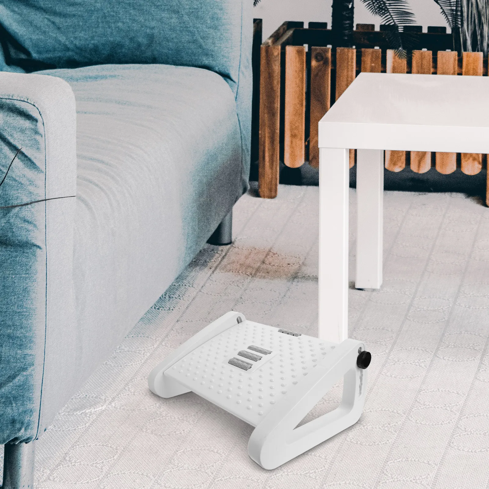 Anti-Slip Plastic Footstool Small Step Stool Strong Load Bearing Safe Non-Slip Office Bathroom Household Foot Rest Under Desk