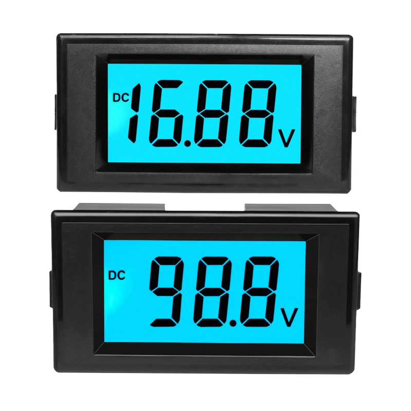 

D69-30 DC Цифровой дисплей Вольтметр DC12v24v72v100v LCD цифровой дисплей head two wire direct