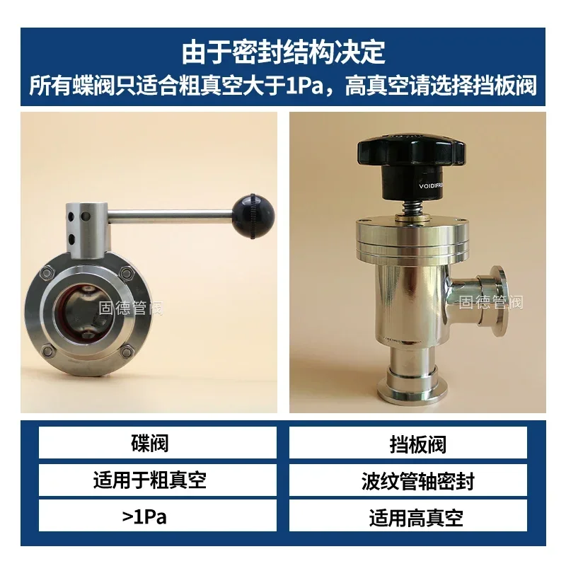 304 Stainless Steel KF16 KF25 Manual High Vacuum hydraulic Ball Valve Quick Install Ball Valve Gas Safety Valve Leak Detected