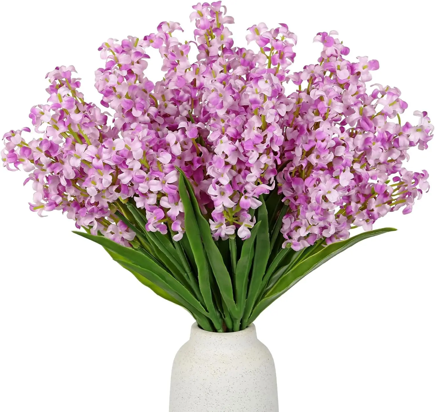 

5Pcs Small Artificial Flowers, Lilac Silk Flowers with Stems Faux Hyacinth Flower for Centerpiece Spring Floral Stems fo
