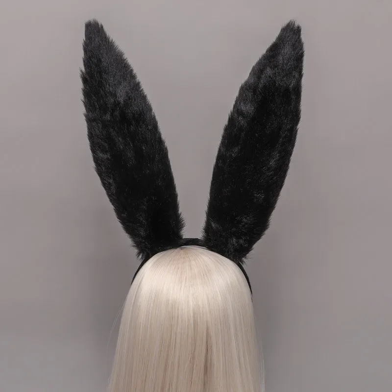 Leuke Lolita Pluche Lange Konijn Oor voor Meisjes Haarbanden Hoofddeksels Vrouwen Meisje Anime Cosplay Hoofdtooi Halloween Party Accessoires