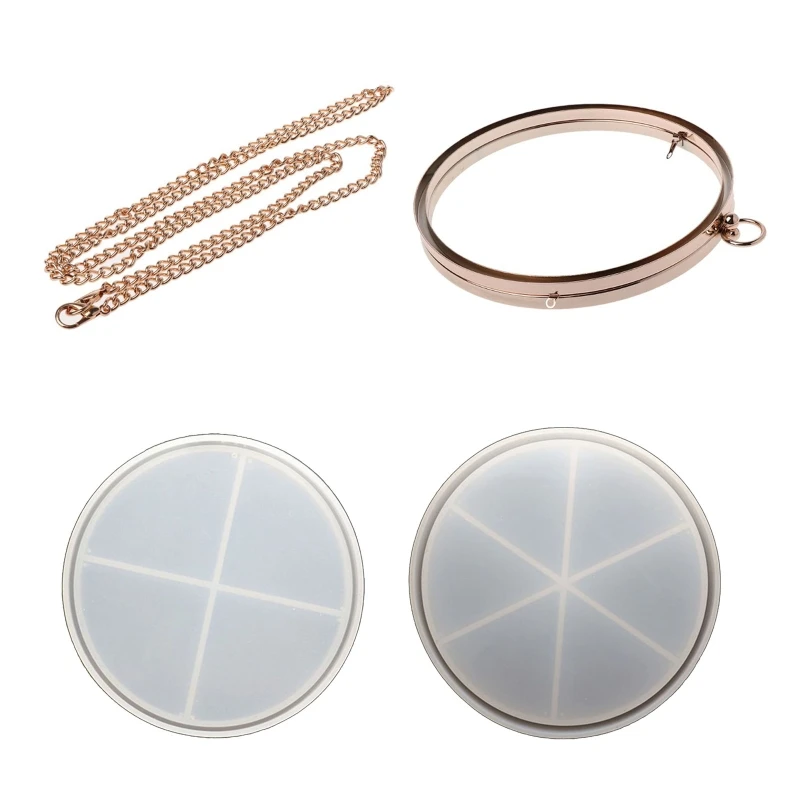 

517F Resin Purse Mold Round Resin Clutch Purse Mold Resin Clutch Bag Mold for Resin Casting Beautiful Unique Round Bag Mold