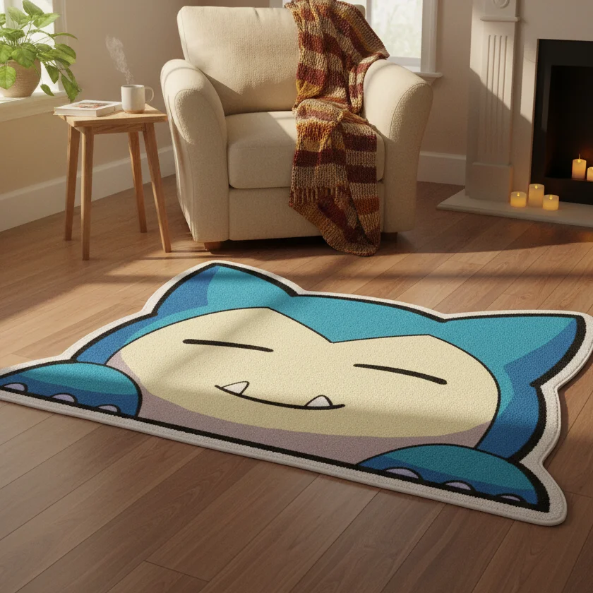 Tapis figurine Animes Bulbasaur Pokémon Gengar, tapis de sol doux au Design coloré, couverture décorative douce, tapis de jeu