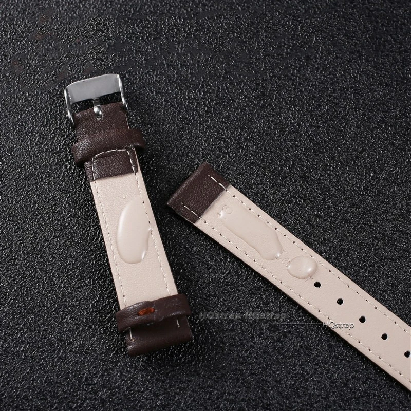 Ultra-thin Leather Watchband 10mm 12mm 14mm 16mm 18mm 20mm 22mm Watch Belt Strap for Women Small Size Brown White Black Bracelet