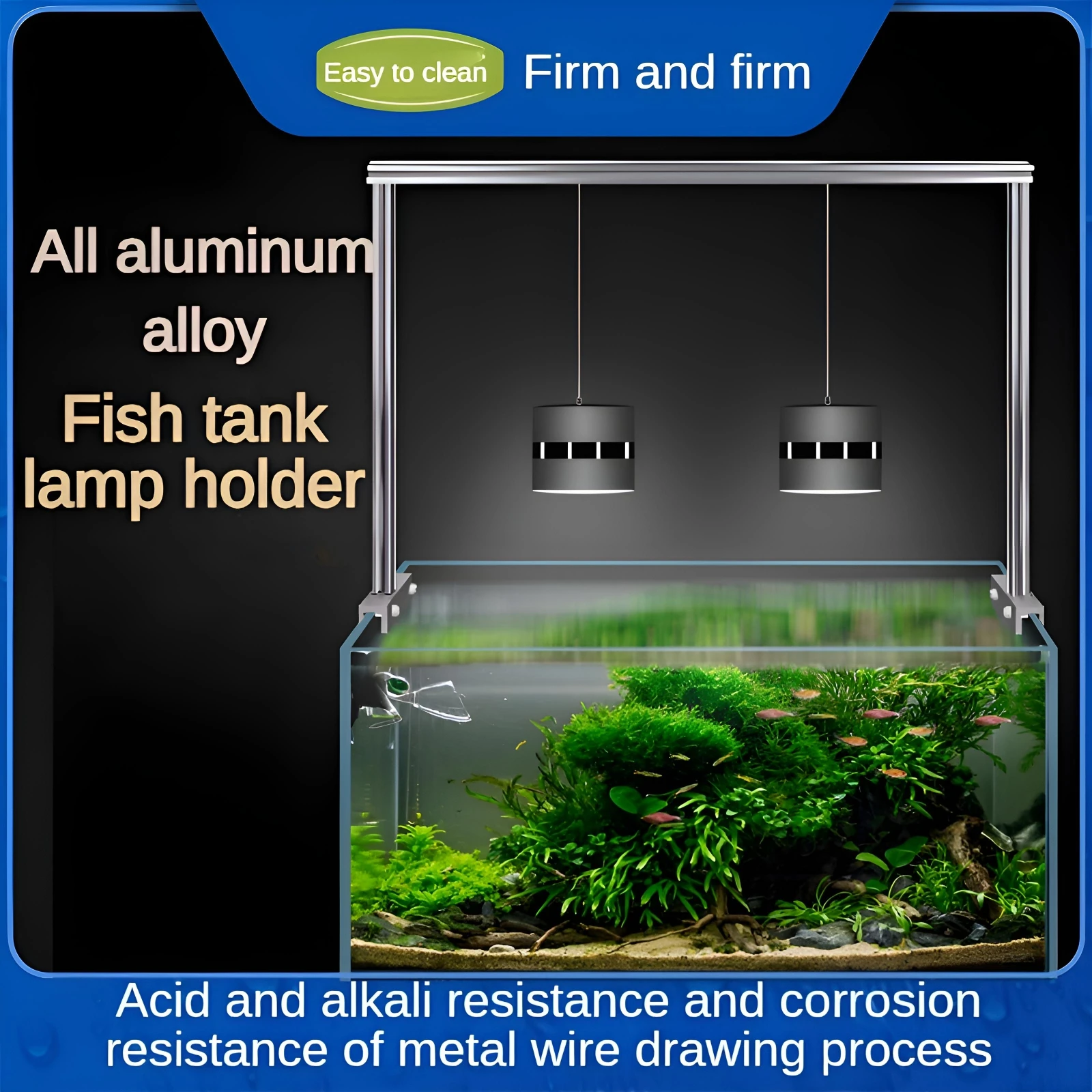 

Full Metal Aluminum Alloy Fish Tank Light Holder Bracket, Adjustable Height & Horizontal, Corrosion Resistant
