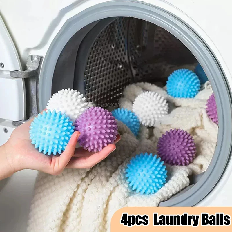 4/2Pcs Magic Laundry Balls For Washing Machine Reusable Anti-Winding Drying Fabric Softener Ball Household Laundry Cleaning Tool