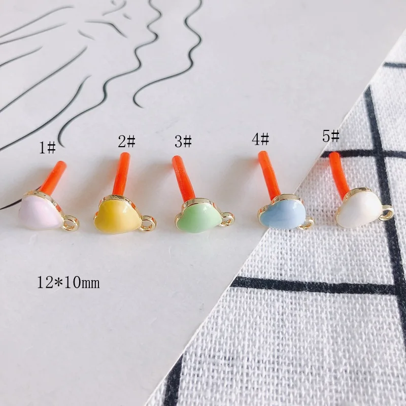 

Коннекторы для сережек-гвоздиков в форме сердца, 10 шт.