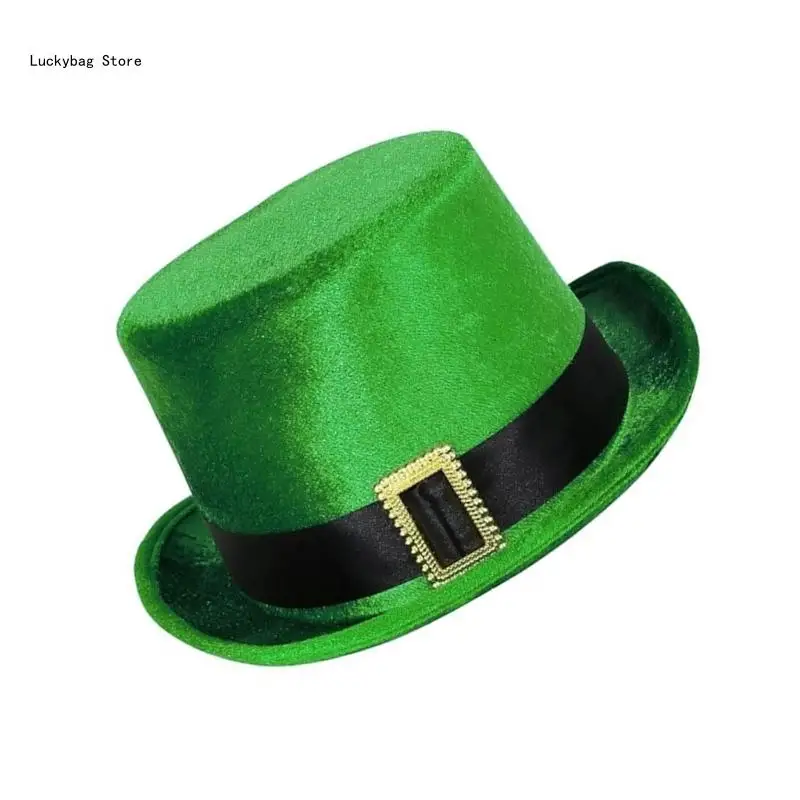 Chapeau célébration Saint-Patrick, chapeau à boucle dorée, couvre-chef Festival, fourniture fête