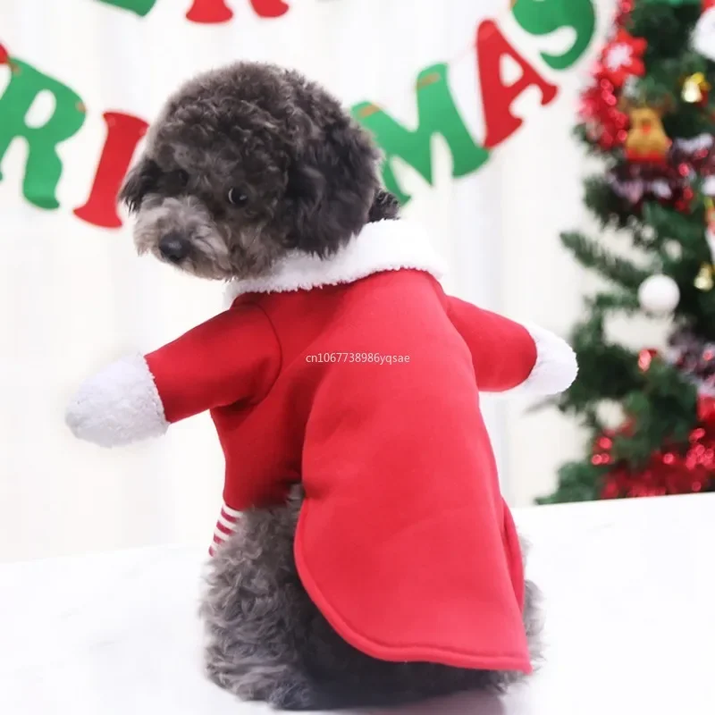 Winter Christmas Dogs Costumes Funny Santa Claus Clothes for Small Medium Pet Xmas New Year Clothing Cat Kitten Outfits 강아지옷