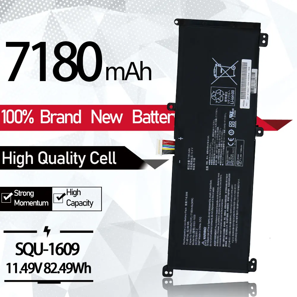 

New SQU-1609 SQU-1611 Laptop Battery For HASEE 31CP5/58/81-2 Tablet Bateria akku SQU-1609 SQU-1611 SQU-1710 SQU-1713 7180mAh