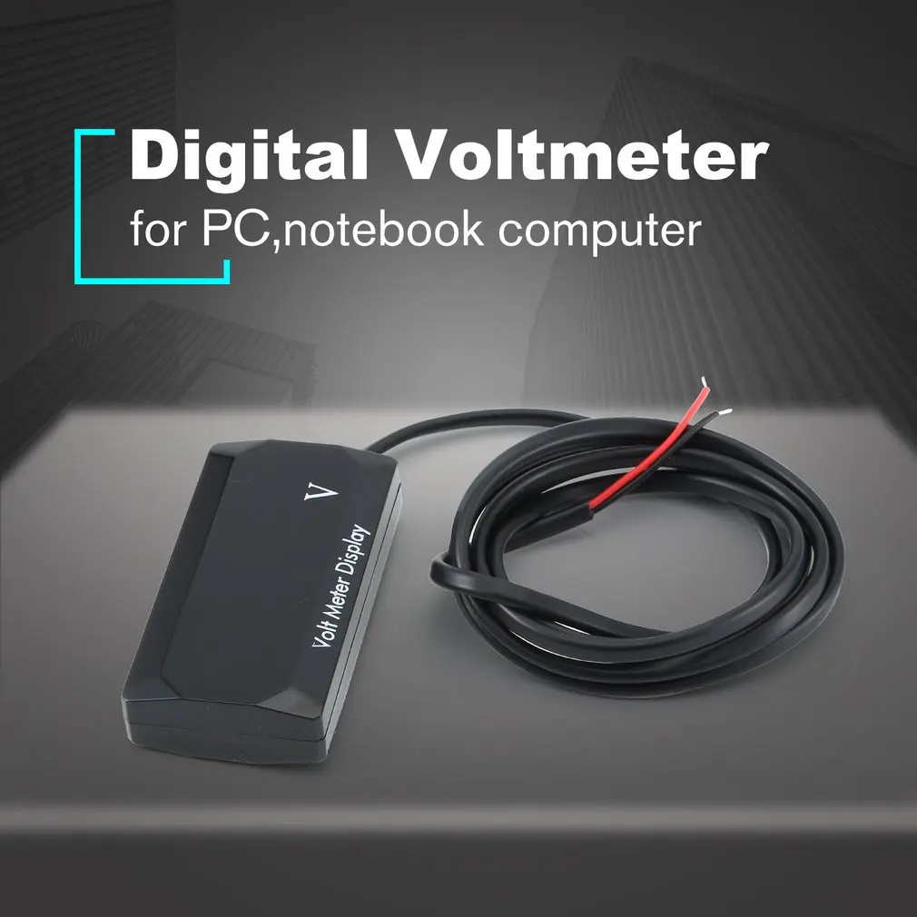 Voltmeter LED Display Digital Voltmeter Panel Volt Voltage Meter Tester Voltage Detector Voltage Meter 12V For Car Motorcycles