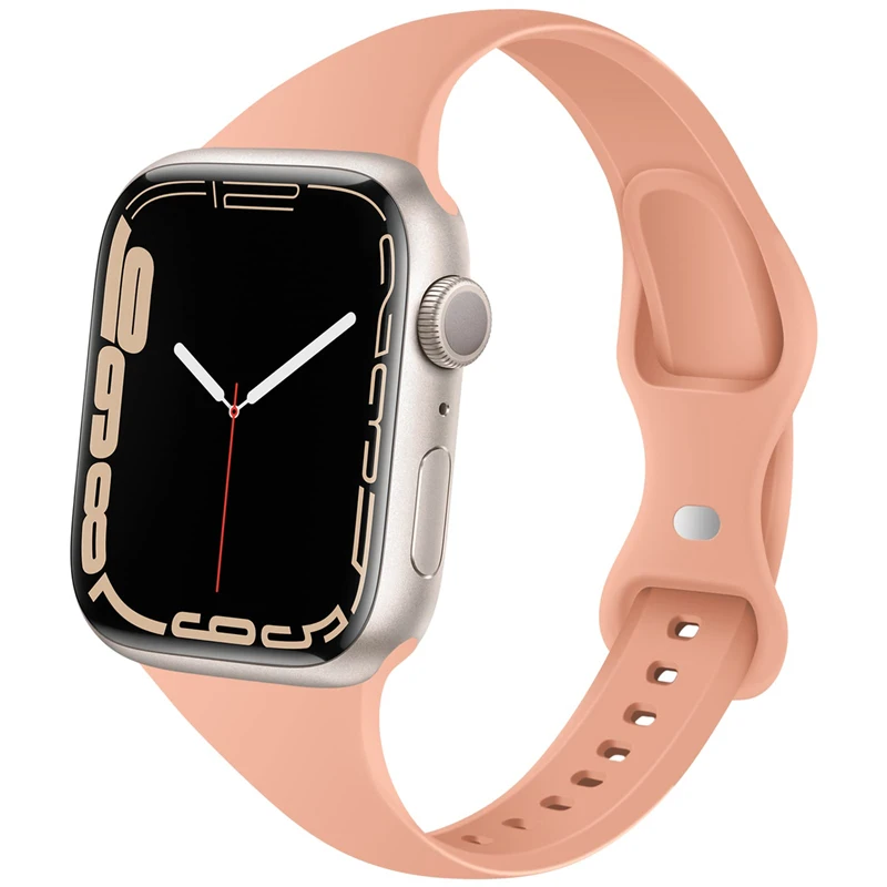 

Silicone Strap For Apple Watch band 40mm 44mm 45mm 41mm 38mm 42mm 44 mm Rubber watchband bracelet iWatch serie 3 4 5 6 se 7 band