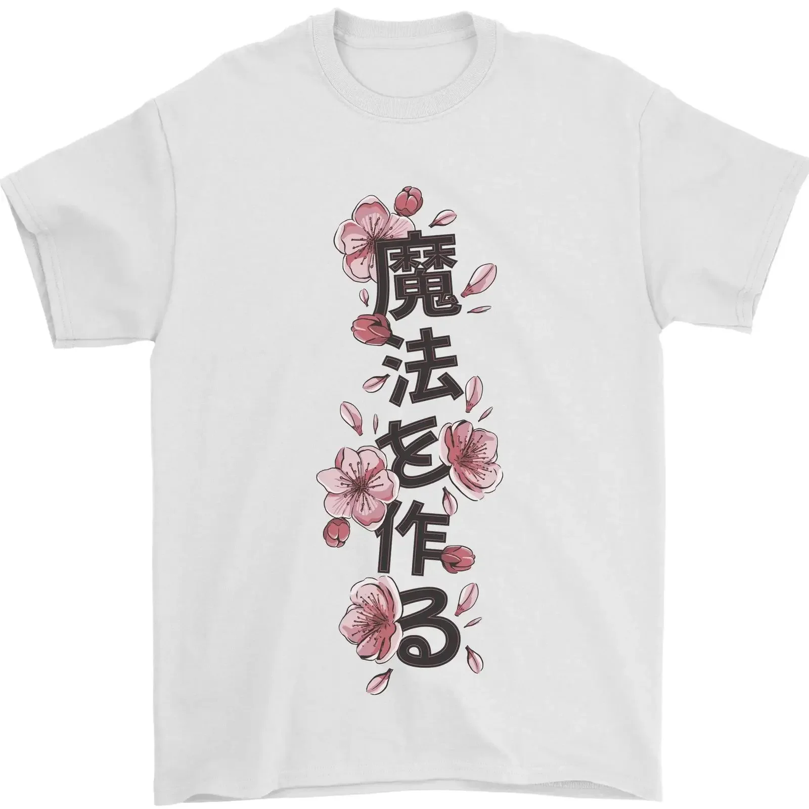 Japanische Blumen Zitat Japan Herren T-Shirt 100 Baumwolle Vintage Washed Leicht modisch Stilvoll Unisex homme Vielseitig