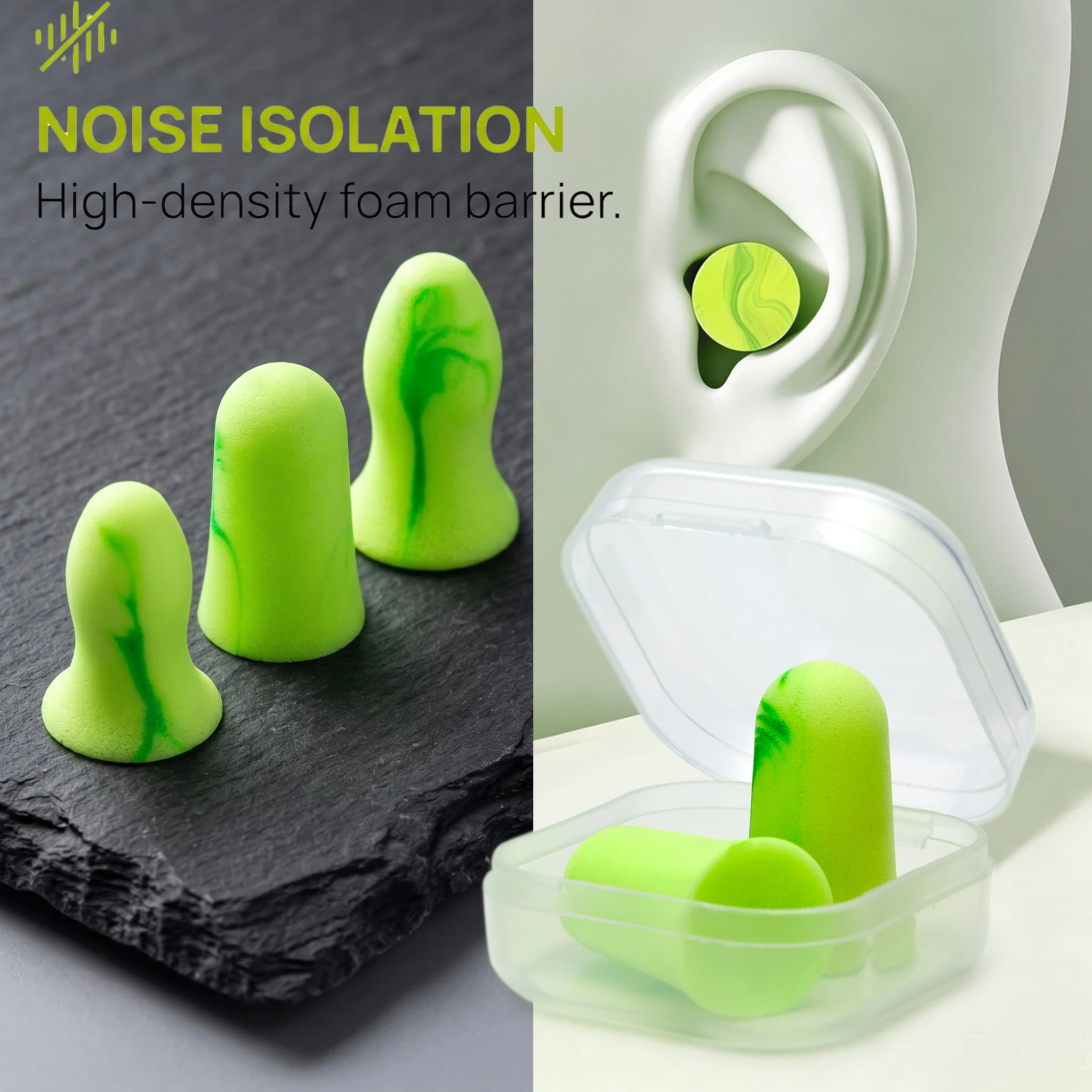 2/4/10pcs Noise Proof Earplug Ear Care Reusable Sleep Ear Plugs Noise Reduction Soundproof Earplugs for Sleep Work Study Travel