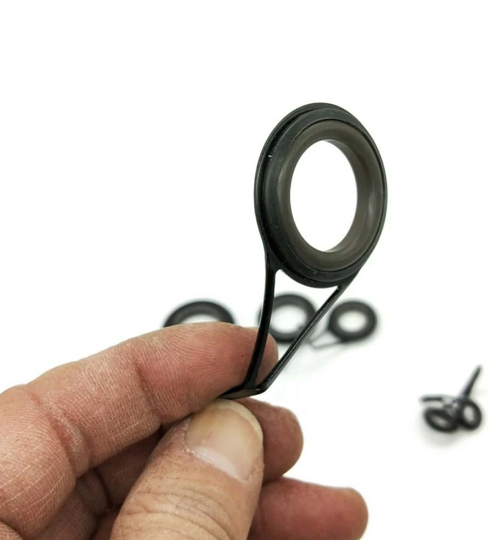 Description Picture 6 of itemBlack Fishing Accessories Stainless Steel Fishing Pole Circle Ring Eye Guide Fishing Rod Guide Tip Wire Loop