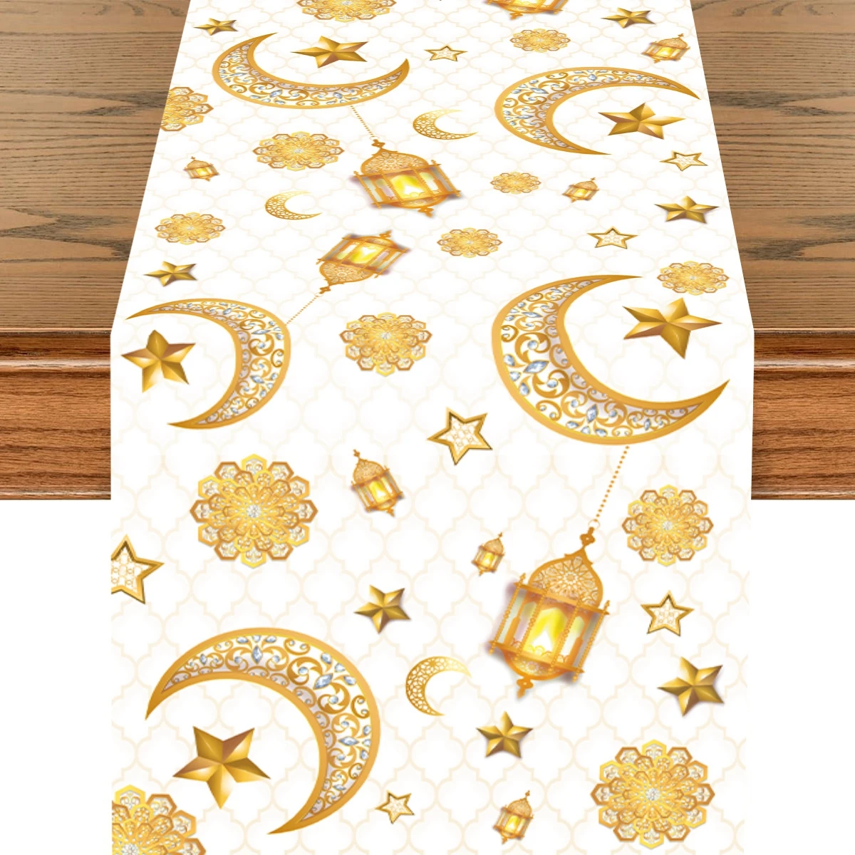 Ramadan Decoration 2024 Table Runner EID Mubarak Decor For Home Tablecloth Ramadan Kareem Islamic Muslim Party Eid Al Adha Gifts