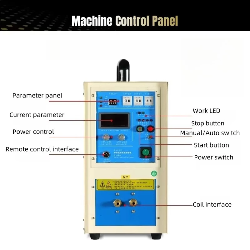 Machinery Professional Induction Heating Machine 15-100KW with Water Cooling for Copper & Silver Easy to Operate