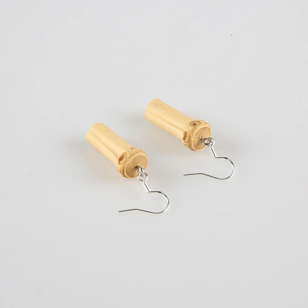 Nilerun 2025 New Creative Unique Handmade Natural Wood Wooden Bamboo Rhizome Root Earrings