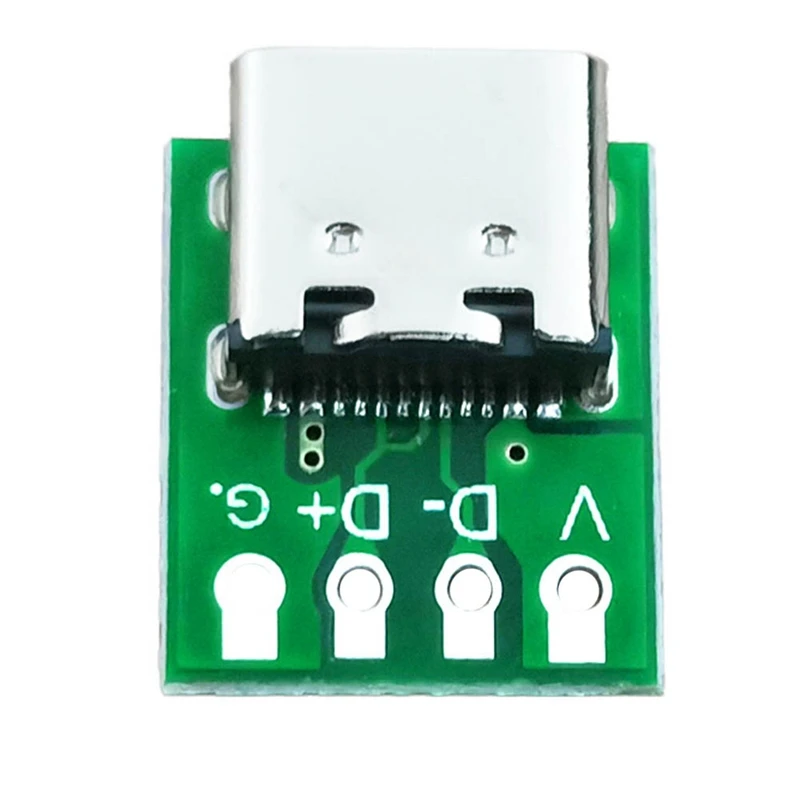 10 PCS TYPE-C USB3.1 16 Pin Female to 2.54mm Type C Connector 16P Adapter Test PCB Board Plate Socket for Data Transfer-DT30