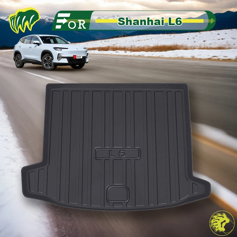 

For JETOUR Shanhai L6 2024-2025 TPE Custom Fit Car Trunk Mat All Season Black Cargo Mat 3D Shaped Laser Measured Trunk Liners