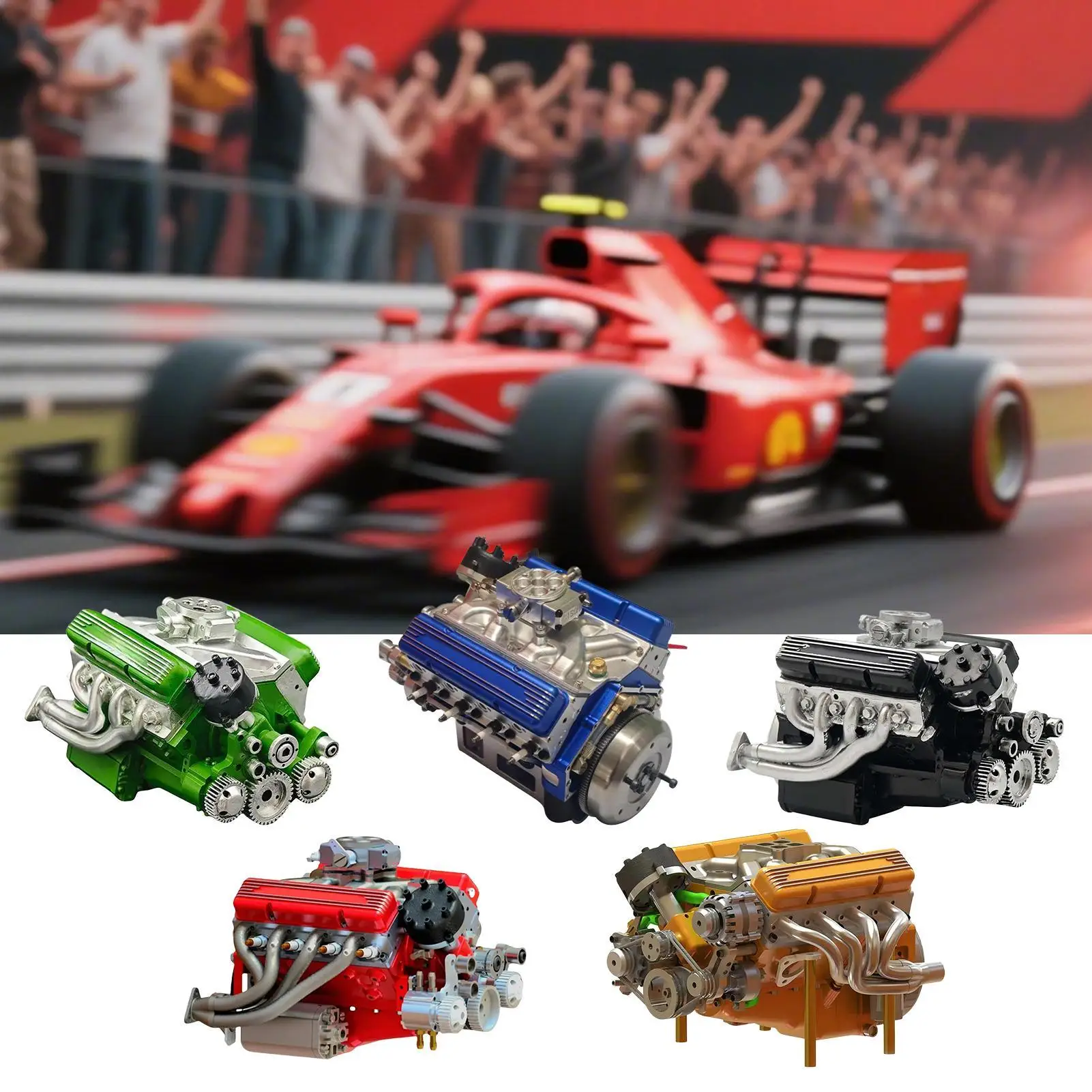 

Display Piece Of Model Engine Metal V8 Engine Display Novelty Toys For Son Teens Class Men Boys Family Friends Youth Girls