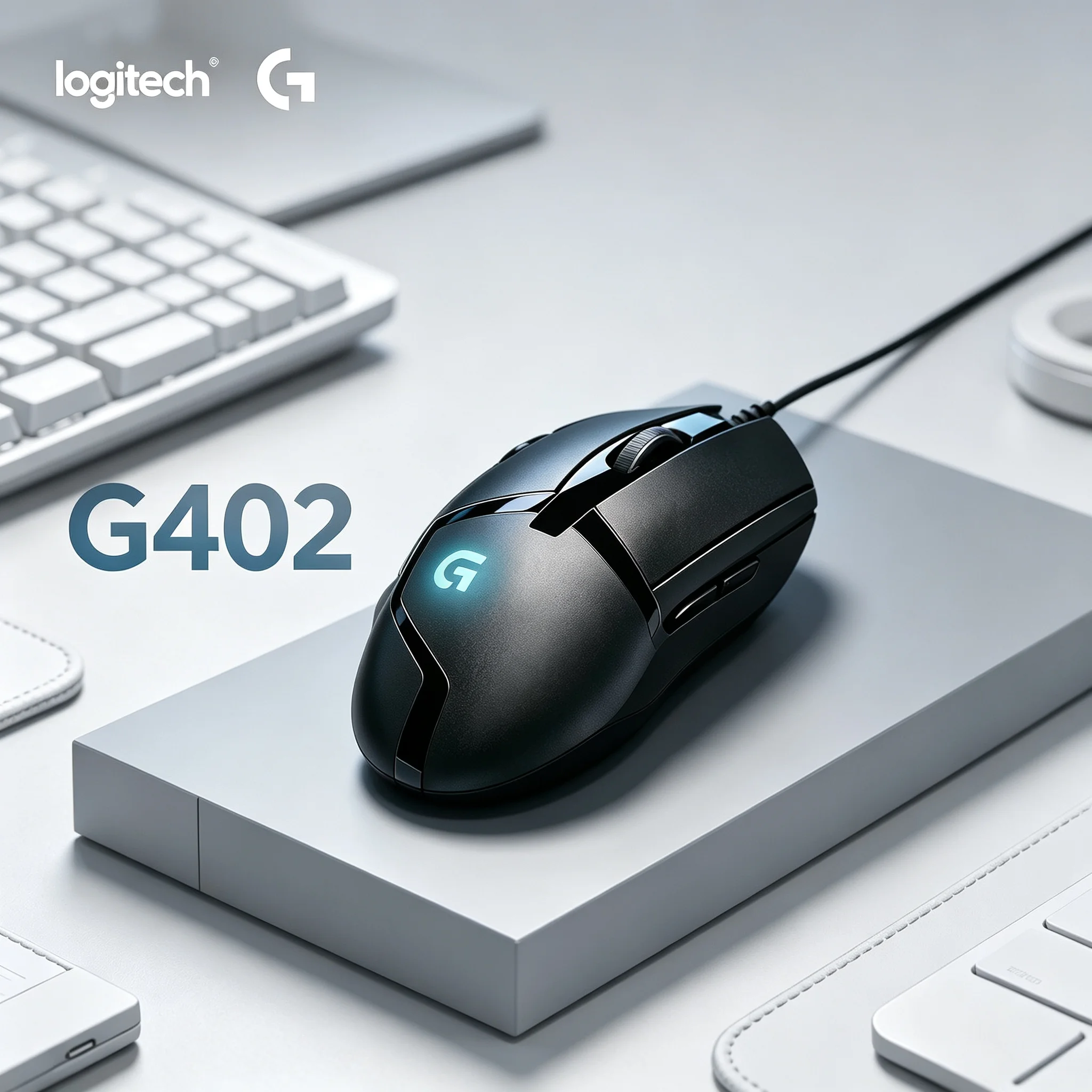 Logitech G402 Hyperion Fury Wired Gaming Mouse 8 Programmable Buttons High‑Speed Tracking Ergonomic USB Mice for E‑sports & Dail