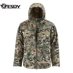 ESDY Outdoor Camouflage Jacket Multi Pocket Warmth Thickened Cotton Coat A022