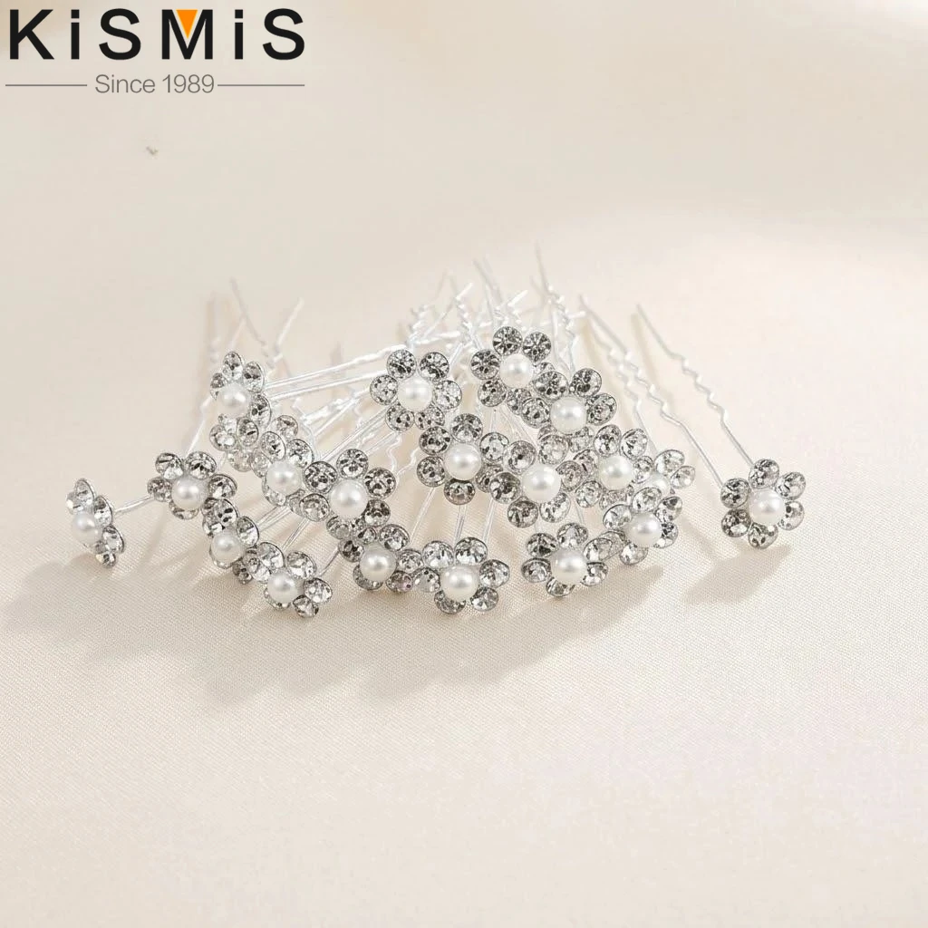 

Elegant Bridal Pearl Flower Crystal Rhinestone Hair Clips Wedding Bridesmaids Women Accessories