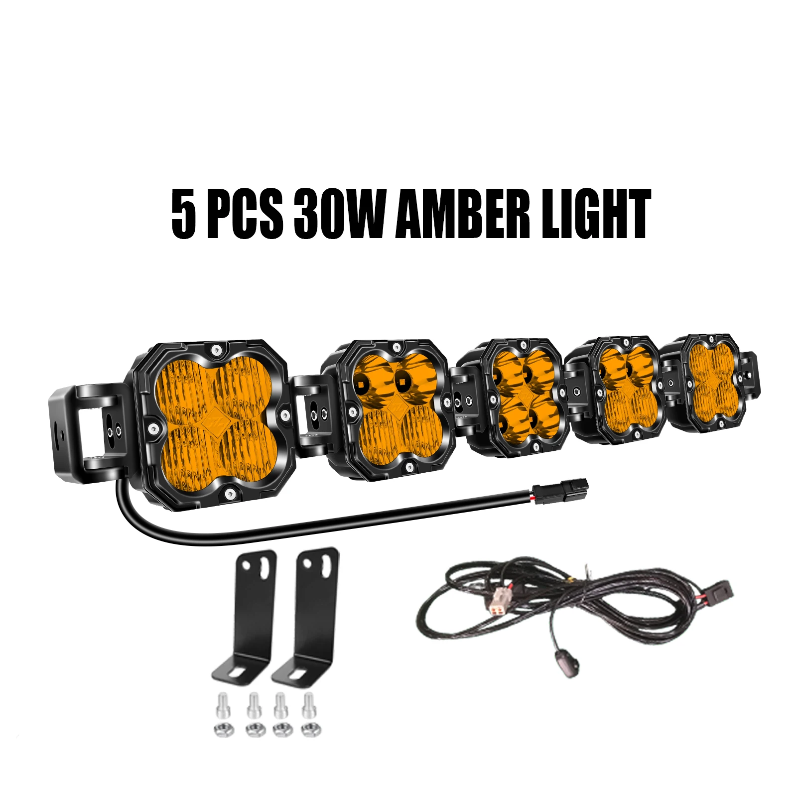 Variant: 5Pcs 30W Amber Light