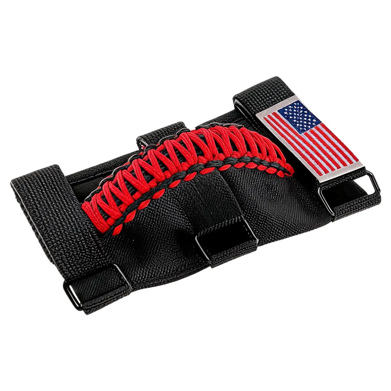 Car Roll Bar Grab Handles Anti-Slip Roof Grip Straps With Flag Patterns Car Handles Inside For ATVInterior Modification Trucks
