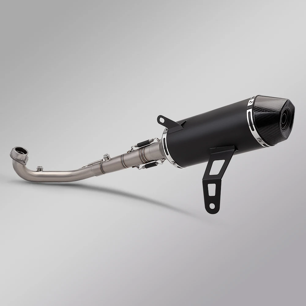 Motorcycle Exhaust Full System Modify Manifold Carbon Muffler with DB Killer Escape For ZONTES 368 368G