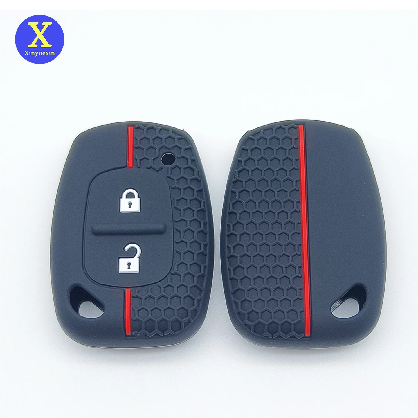 Xinyuexin Silicone Key Case Cover for Renault Trafic Master Kangoo Vauxhall Vivaro Movano 2 Button Remote Key Shell 2 Pcs/lot