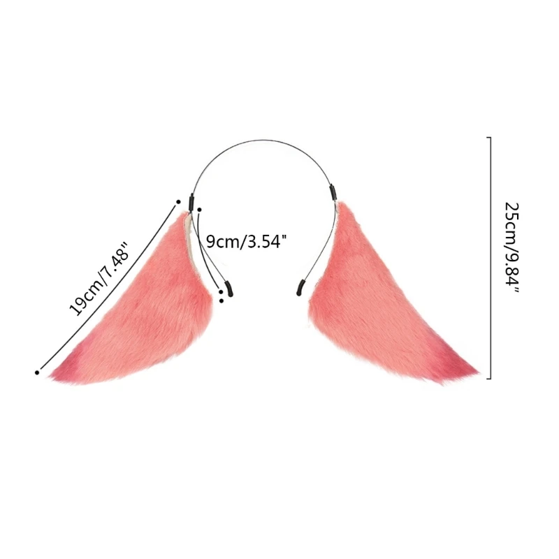 652F Cosplay Cartoon Postacie Foxes Uszy Hair Hoop Woman Makeup Pałąk na wielkanocne Halloweenowe akcesoria do włosów