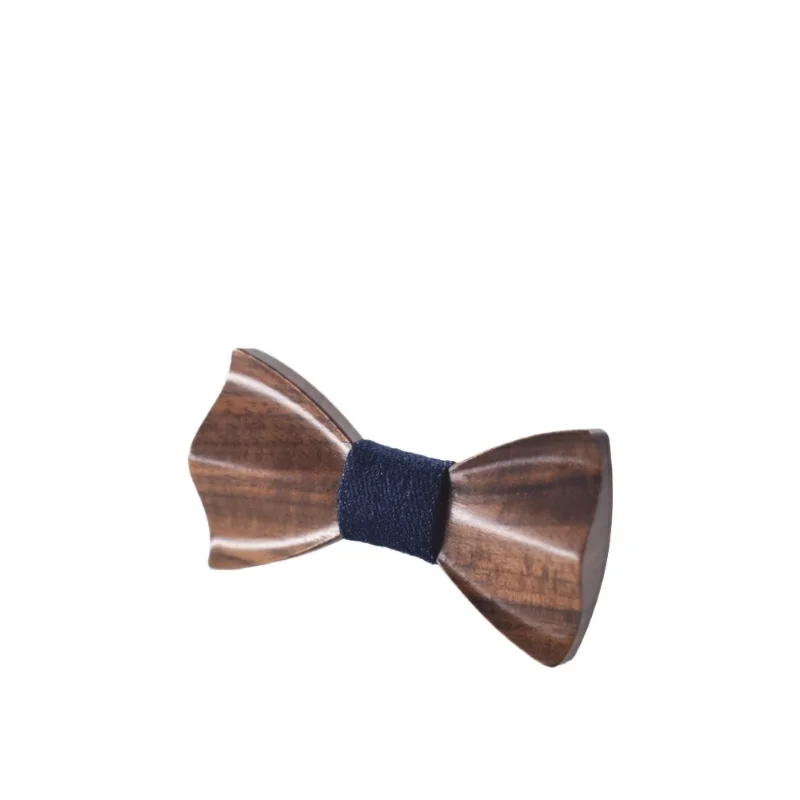 New Kid 3D High-end Wooden Bow Tie Boys and Girls Dress Shirts  Suits Bow Tie Children Boys Girls Wooden Decoration