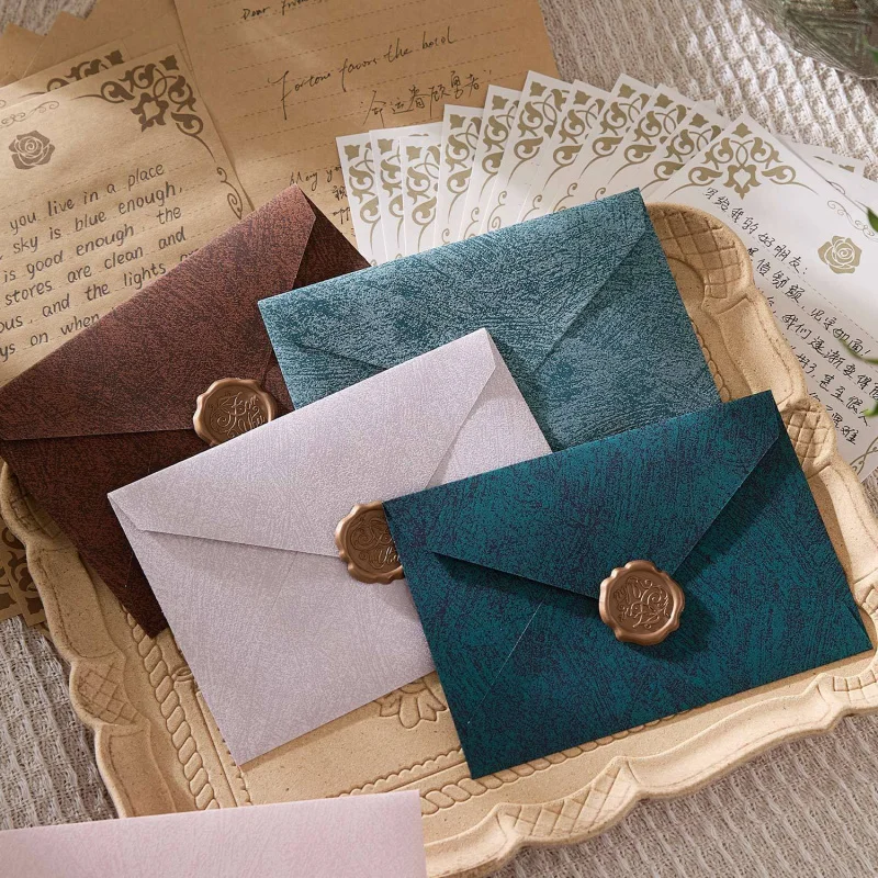 

Custom. Early Foam Envelope Writing Paper Set Advanced Style Special Paper Confession Birthday Greeting Card Invitation