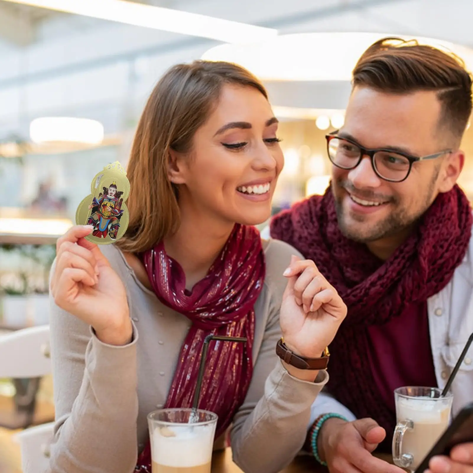 بطاقة تاي سوي الثقافة التقليدية بطاقة تاي سوي 2026 جلب الحظ السعيد المعدني رمز الازدهار لغرفة النوم على الطاولة