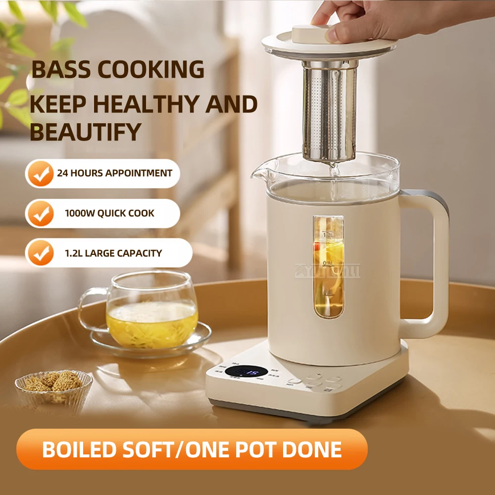 Good Quality 1.2L Multifunction Electric Kettle Automatic Hot Water Heating Insulation Kettles Health Preserving Pot