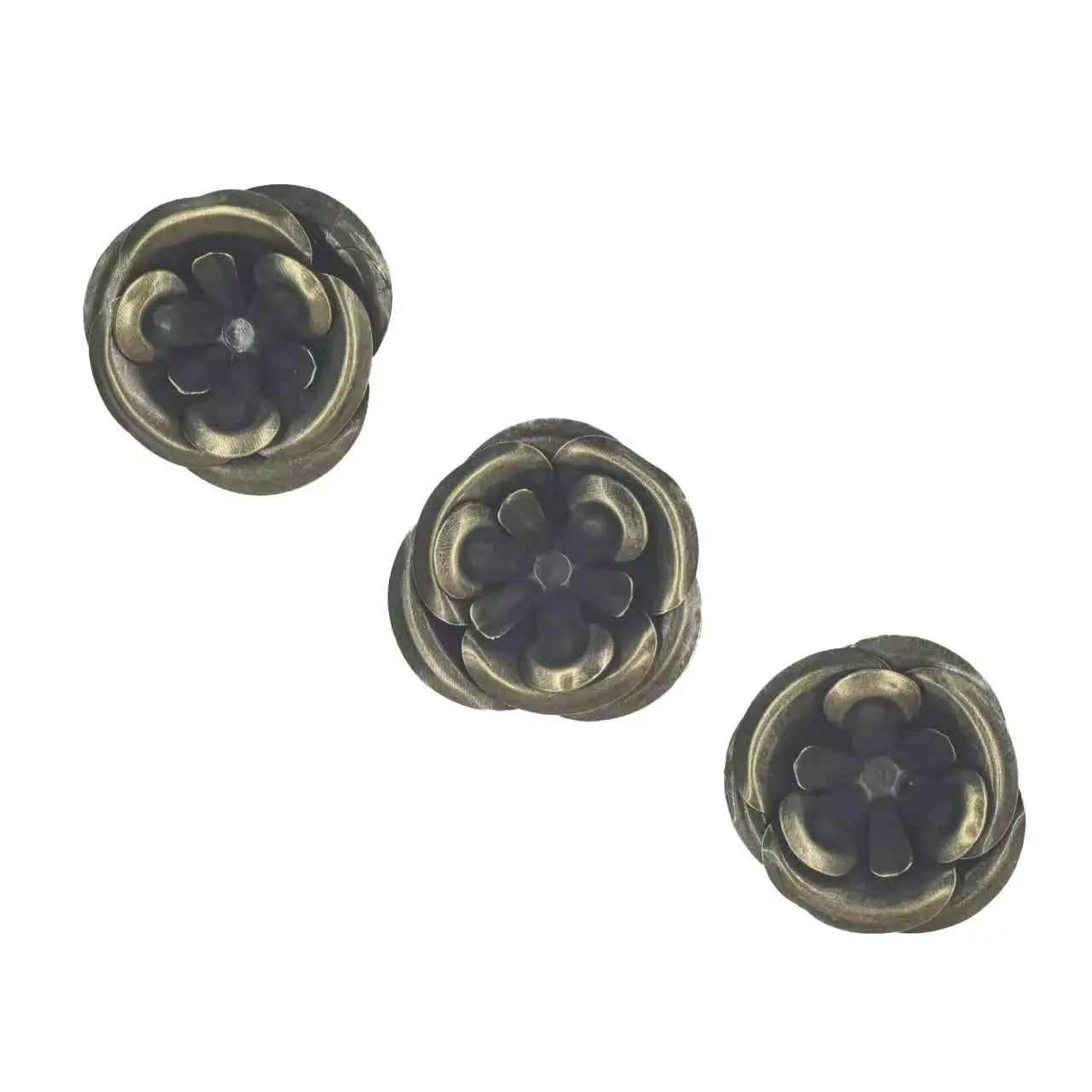 200PCS Metal Combination Decorative Flower Charm Cameos 39mm DIY Embellissment Crafts Apparel Handmade Accessories Supplies