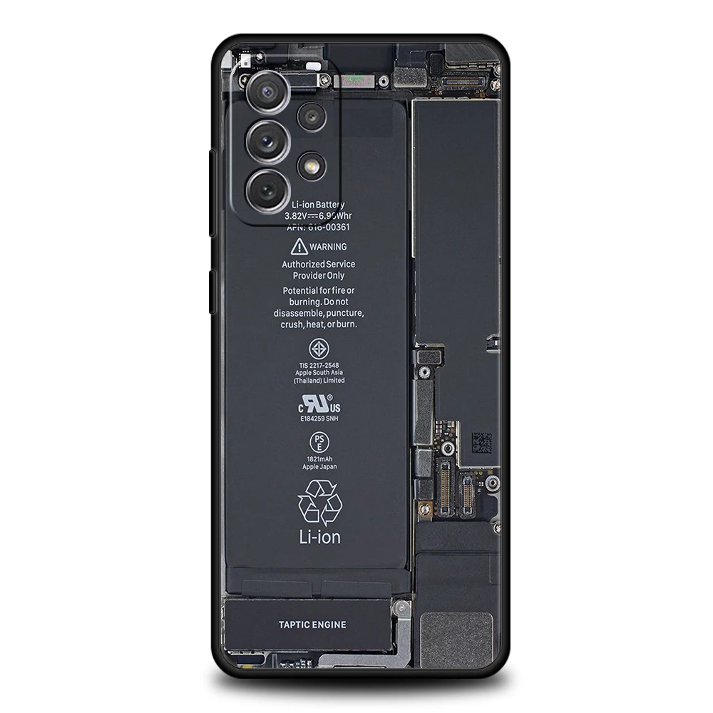 Inside Circuit Board Phone Case for Samsung Galaxy A15 A14 A25 A54 A34 A51 A71 A72 A73 A32 A52 A52S A11 A21S A31 A41 Soft Shell