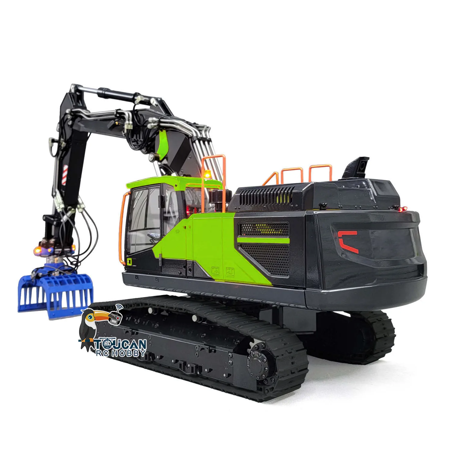 MTM 1/14 Metal EC380 RC Excavator Tracked Hydraulic Engineering Digger Vehicles Outdoors Toy Gift TH22516