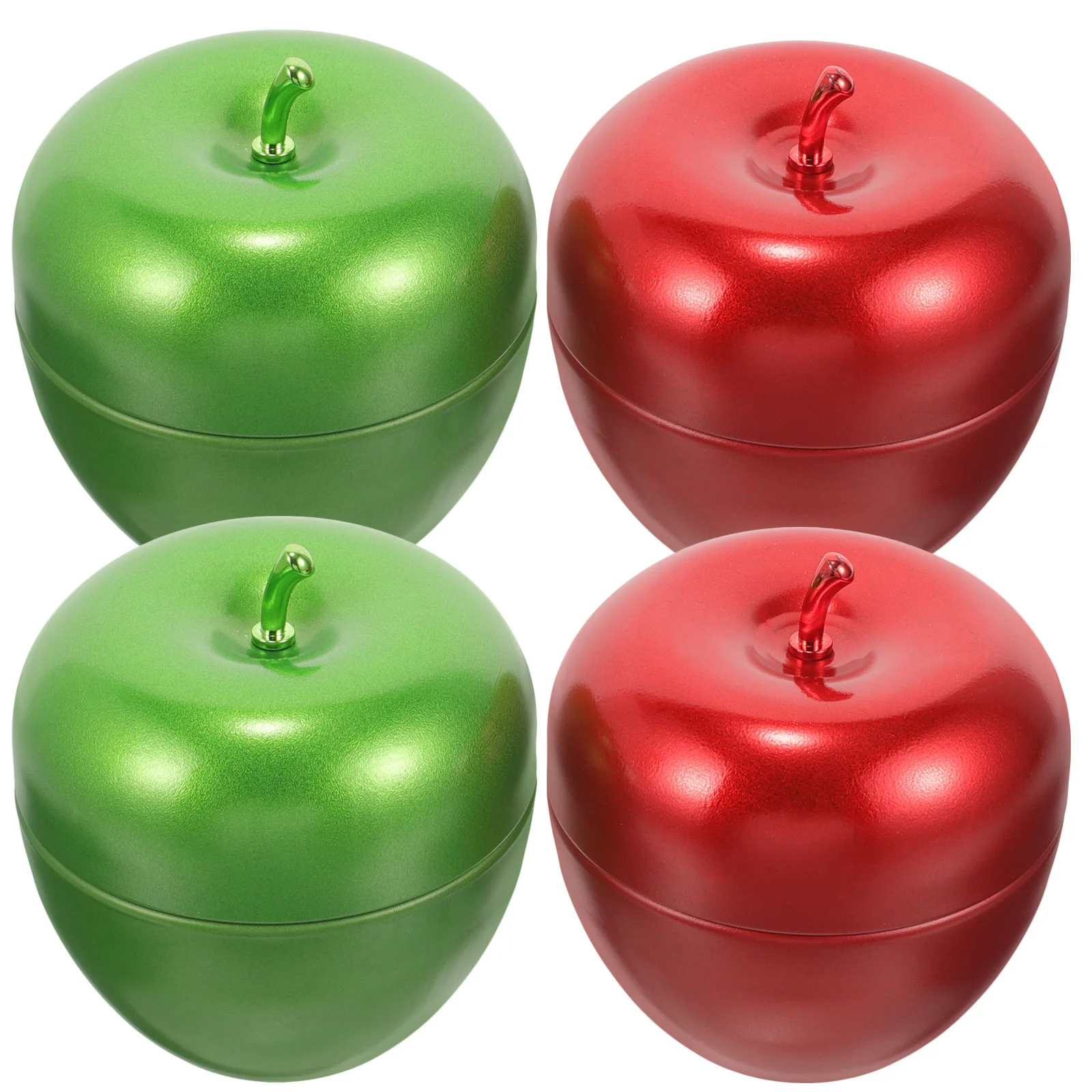 

4 Pcs Tea Canister Tin Containers for Food Jars with Lids Christmas Canisters Airtight Tins Decor Candy