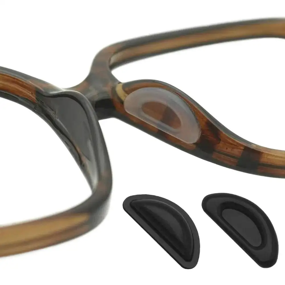 Brillen-Nasenpads 10 Stück Nasenstützen Brillenpads Silikon Transparente Augenpad-Aufkleber für Brillen Rutschfeste Push-Nasenpads – Detail 1