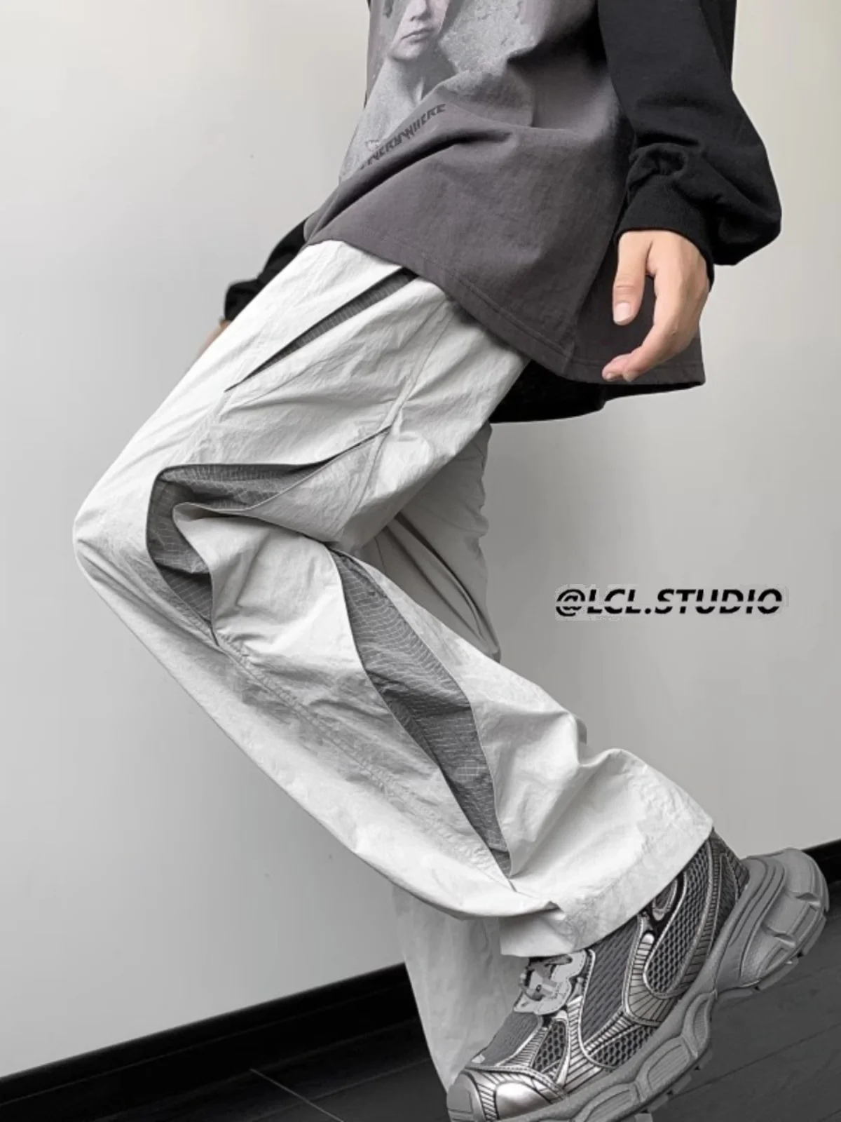 

Qui Dry мужские летние повседневные брюки в стиле хип-хоп с прямыми штанинами, дышащие, прохладные, легкие, из тонкого материала Spor Sle