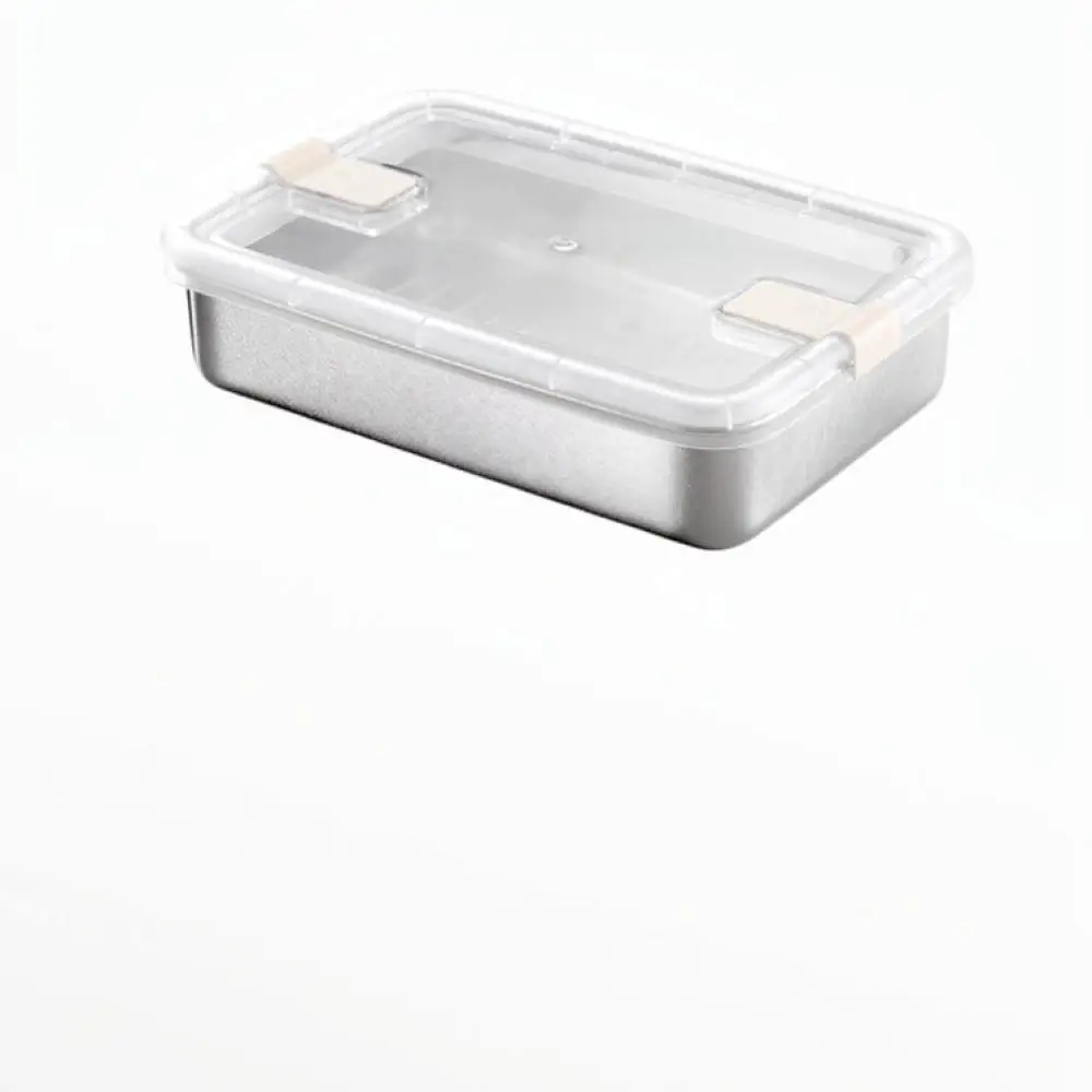Rectangular Titanium Storage Box Airtight Food Container For Refrigerator Kitchen Fresh Keeping Organization Freezer Tray