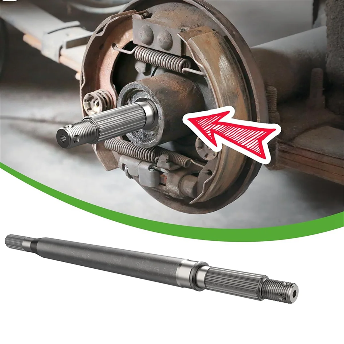 

NEW Golf Cart Passenger Side Rear Spline Axle Shaft with Bearing Seal Kit 620341 614209 for EZGO RXV Golf Cart Part