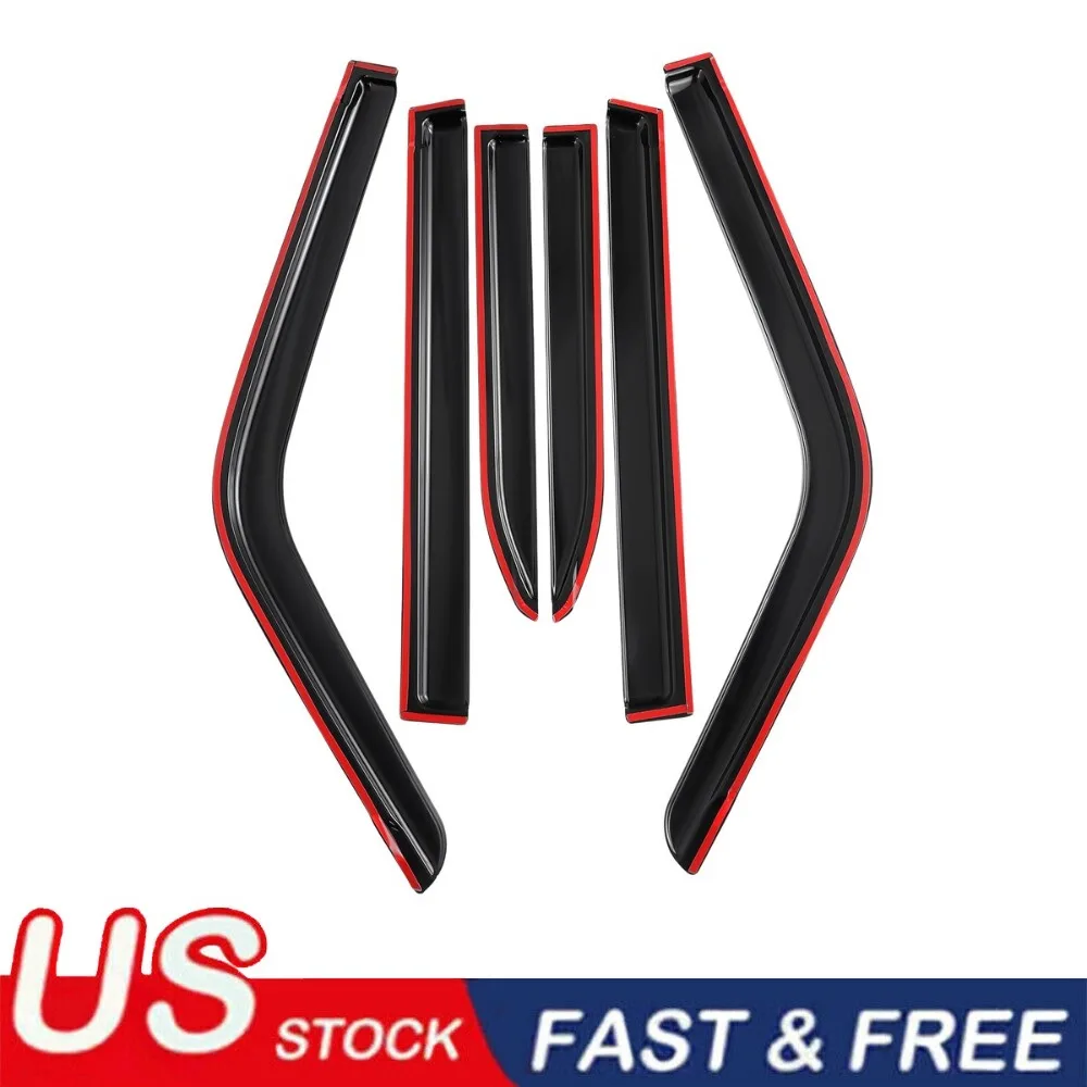 

For 2024-2025 Toyota Land Cruiser 6pc Set Window Visor Vent Shade Rain Guards