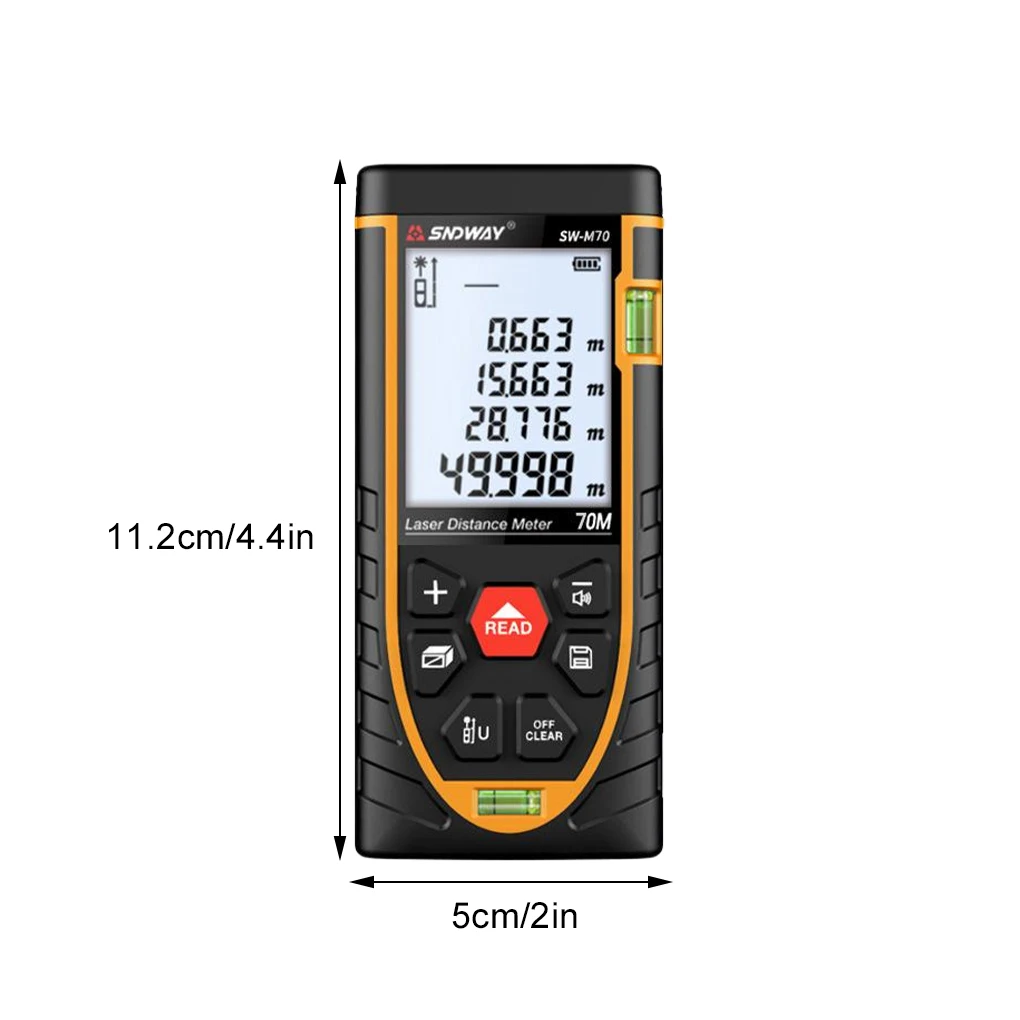 Handheld Lasers Meter Measure Precision For Clear Imaging Lasers Distance Meter Lasers Ruler SW-M70