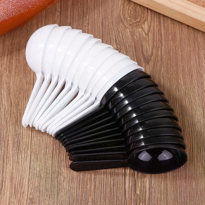 10Pcs Kitchen Measuring Teaspoon Scoop Home Plastic 7g 15ml Measuring Spoons Milk Powder Spoon Coffee Beans Container Scoops