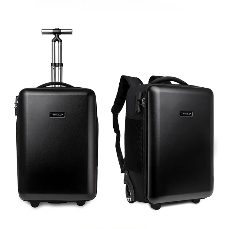 Waterproof Rolling Luggage Travel Suitcase 19 Inch Trolley Case  Double Shoulder Pull Backpack Oxford Password Carry-on Trunk